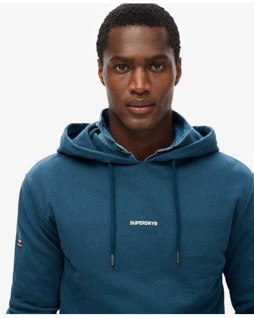 Homme Sweat À Capuche Uni Taille Superdry pour homme en coloris Blue