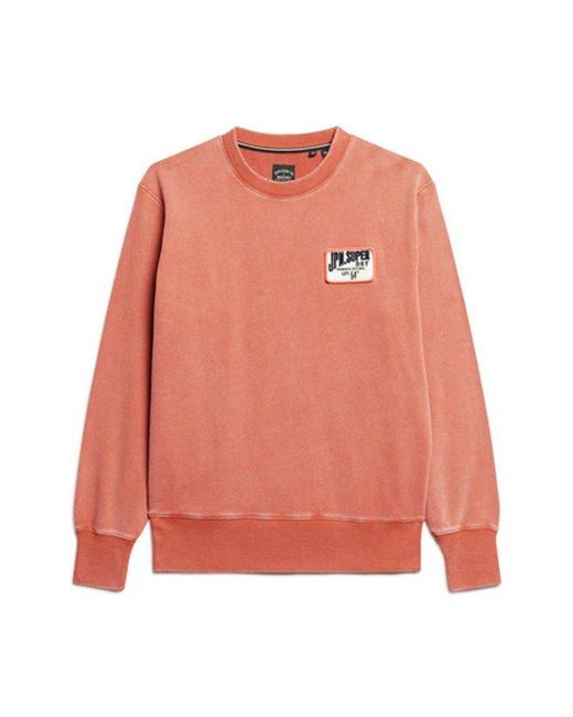 Superdry & Co Loose Fit Embroidered Logo Mechanic Crew Sweatshirt for men