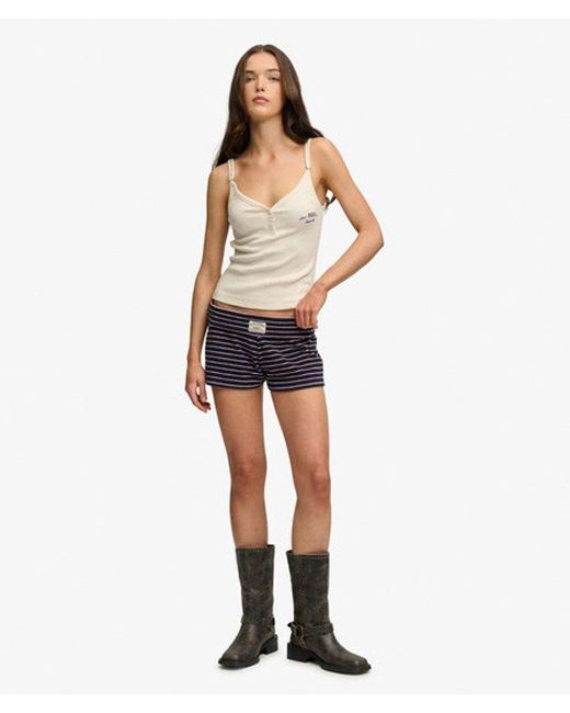 Superdry White & Co Athletic Essentials Fold Over Towelling Shorts