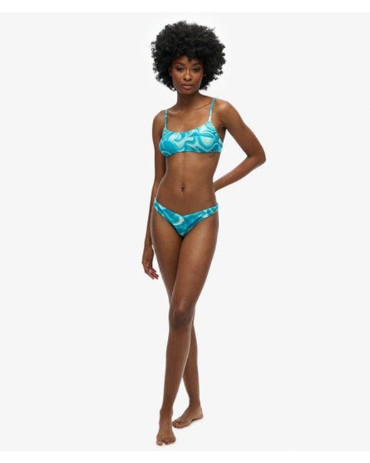Superdry White Printed Cheeky Bikini Bottoms