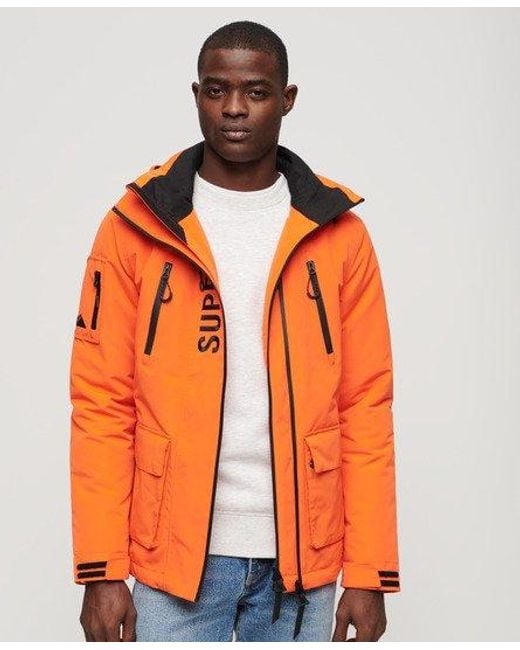 Superdry Orange Slim Fit Quilted Ultimate Windbreaker Jacket for men