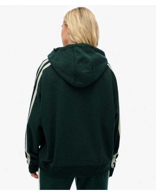 Superdry Athletic Essentials Hoodie Met Losse Pasvorm En Rits in het Green