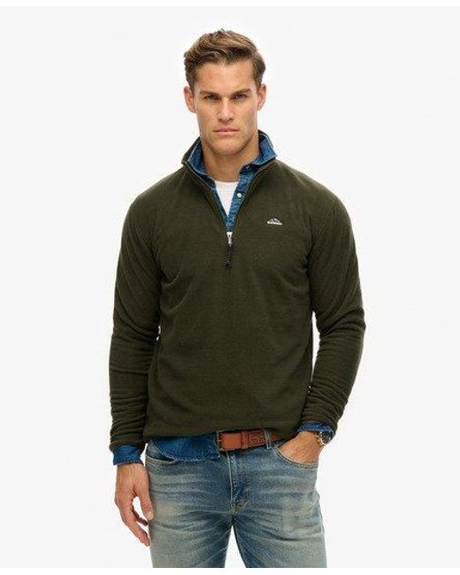 Superdry Polar Fleece Met Halflange Rits in het Green voor heren