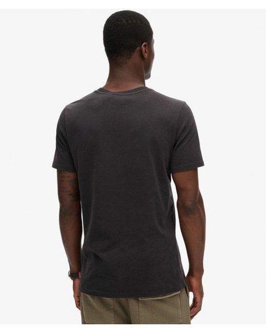 Superdry Brown Neon Vintage Logo Graphic T-Shirt for men