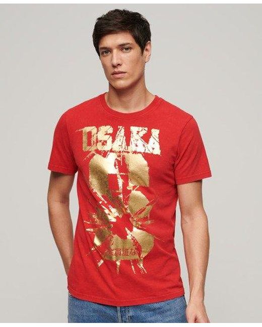Pour des s t-shirt osaka 6 foil standard Superdry pour homme en coloris Red