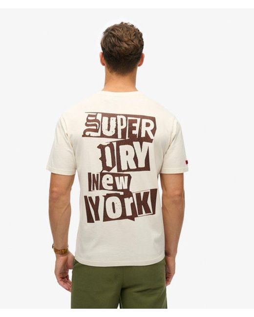 Superdry White & Co Lo-fi Punk Graphic Loose T-shirt for men