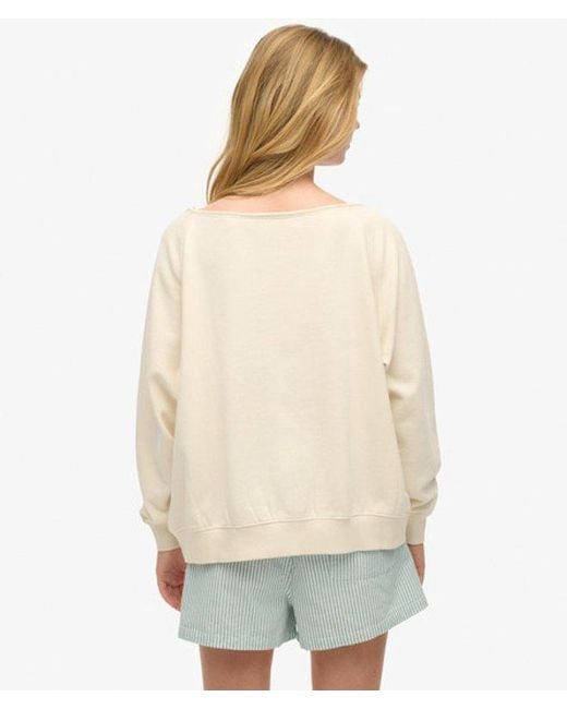 Superdry Natural Athletic Essentials Bardot Crew Sweatshirt