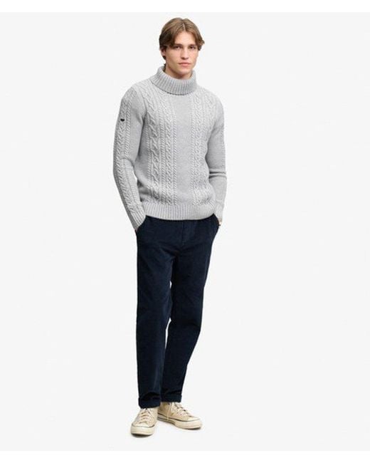 Superdry Jacob Cable Coltrui in het Gray voor heren