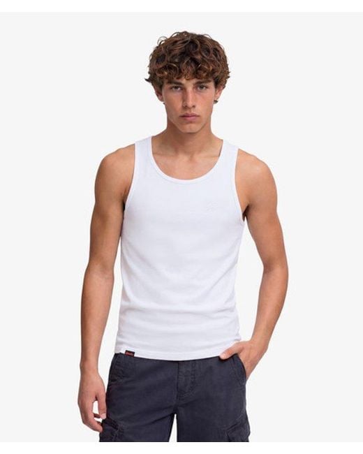 Superdry White & Co Essential Logo Vest for men