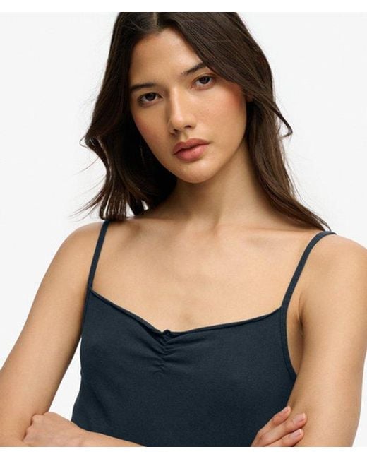 Superdry Blue & Co Athletic Essentials Gathered Cami Top