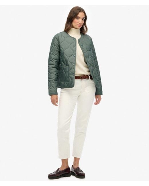 Superdry Green Quilted Lite Liner Jacket