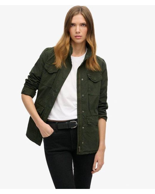 Superdry Green & Co M65 Embellished Military Jacket