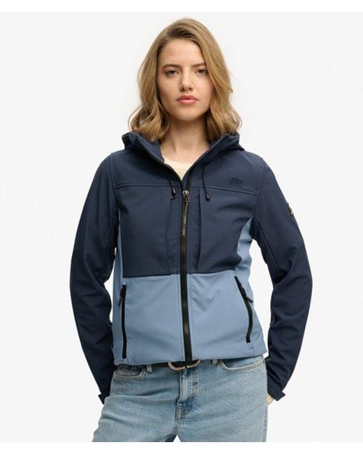 Superdry Blue & Co Hooded Colourblock Trekker Jacket