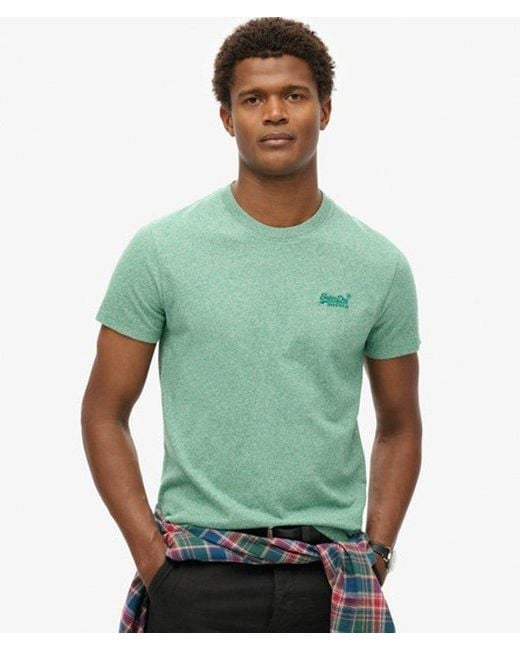 Superdry Green & Co Slim Fit Organic Cotton Essential Logo T-shirt for men