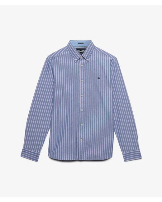 Superdry Blue & Co Preppy Oxford Long Sleeve Shirt for men