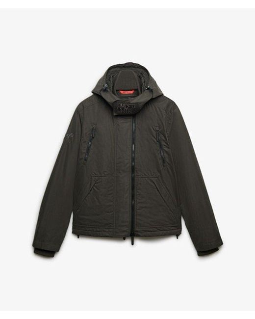 Superdry Black & Co Hooded Microfibre Arctic Windcheater Jacket for men