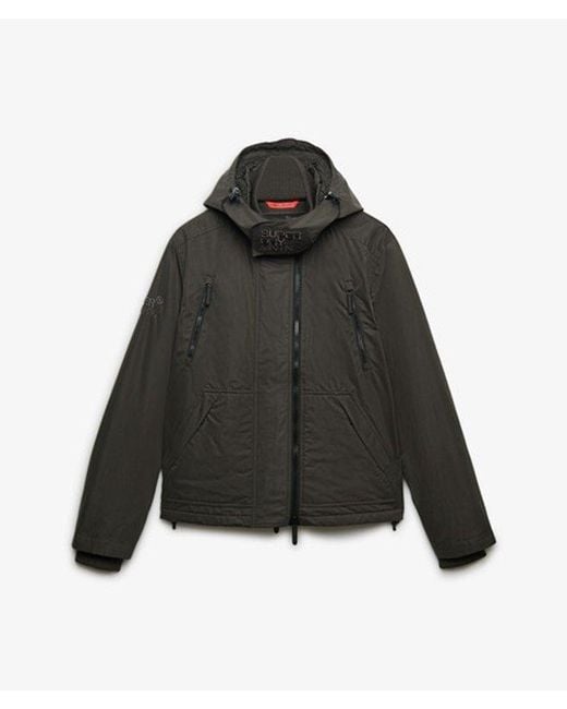 Superdry Gray & Co Hooded Microfibre Arctic Windcheater Jacket for men