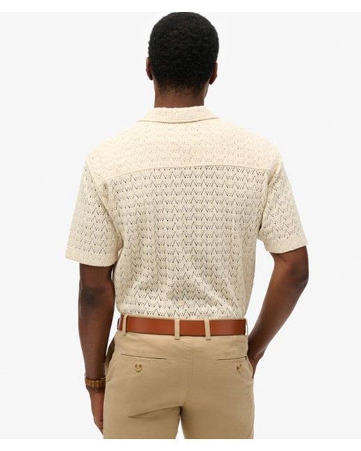 Superdry Natural Knitted Texture Shirt for men