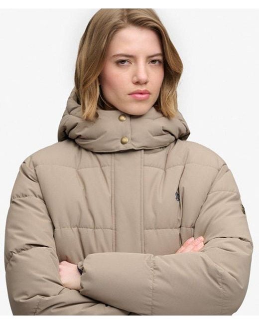 Superdry Natural Premium Hooded Puffer Jacket