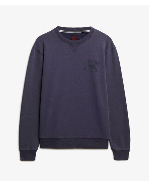 Superdry Blue & Co Athletic Essentials Crew Sweatshirt for men
