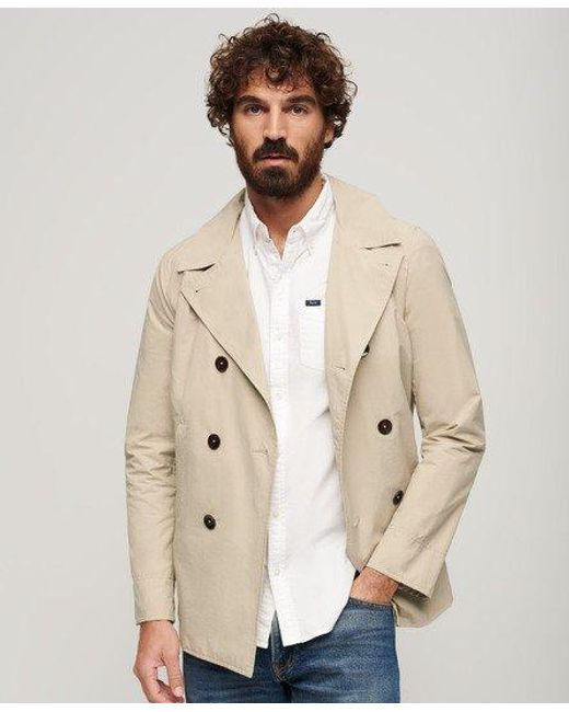 The merchant store caban en serge Superdry pour homme en coloris Neutre Lyst