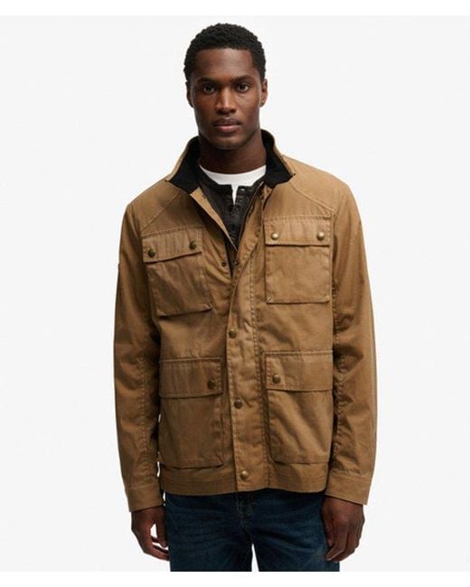 Superdry Brown & Co The Merchant Store - Racer Wax Jacket for men