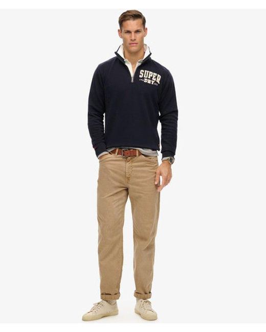 Superdry Blue & Co Vintage Athletic Zip Half-zip Jumper for men