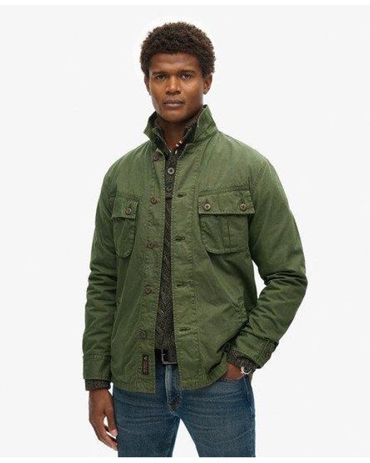 Veste surchemise militaire Superdry pour homme en coloris Vert Lyst