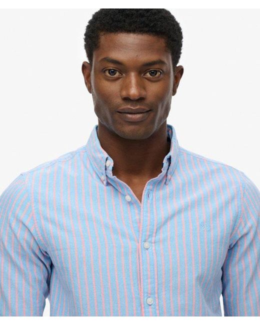Superdry Blue & Co Classic Oxford Long Sleeve Shirt for men