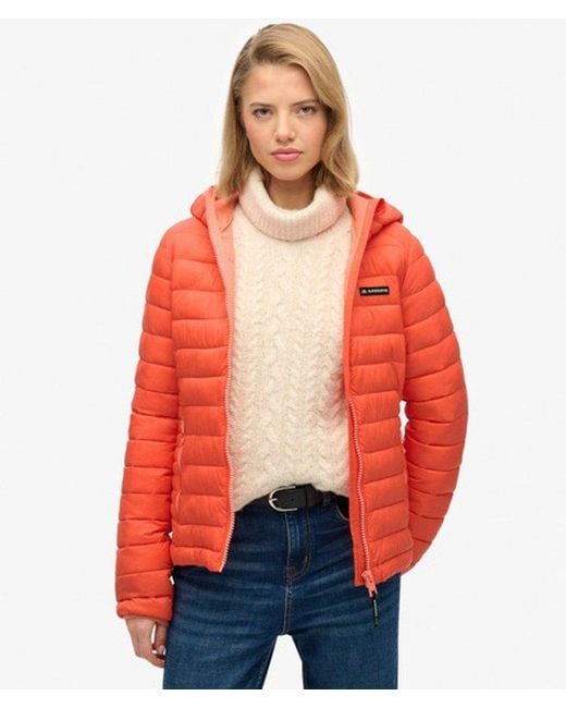 Superdry Red & Co Hooded Fuji Lite Padded Jacket