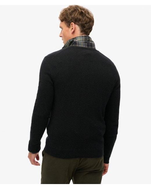 Superdry Black & Co Essential Slim Fit Crew Jumper for men