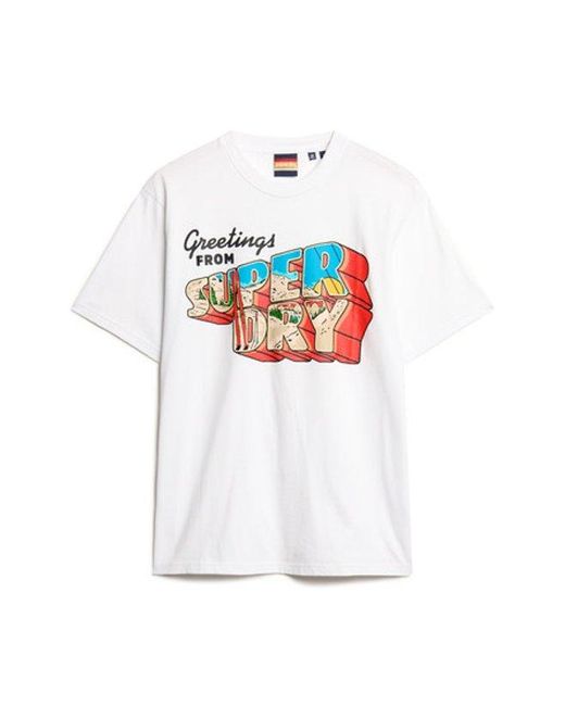 Superdry White & Co Travel Postcard Graphic T-shirt for men