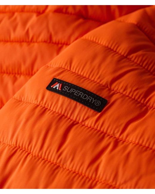 Superdry Orange Hooded Fuji Lite Jacket for men