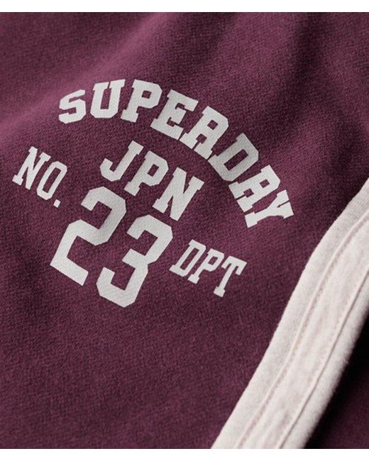 Superdry Red Ladies Vintage Side Stripe joggers