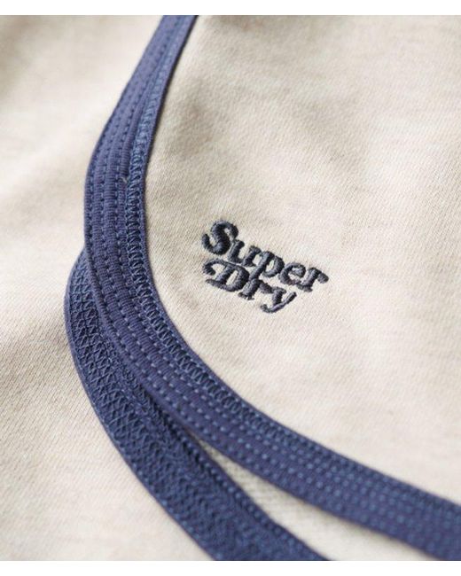 Superdry Athletic Essentials Logo Racer Shorts in het Blue
