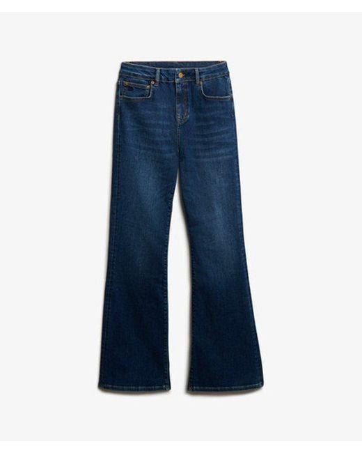 Superdry Blue & Co Organic Cotton High Rise Flare Jeans