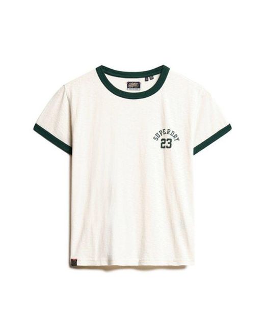 Superdry White & Co Athletic Essentials Ringer Fitted T-shirt