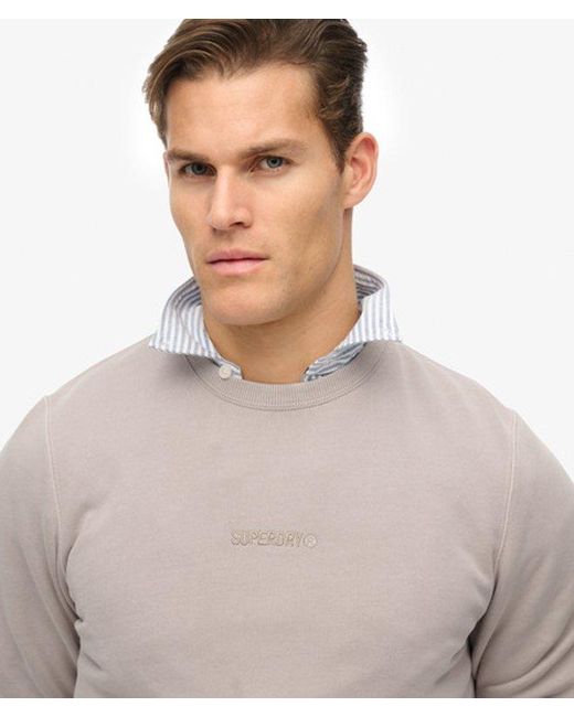Superdry Gray & Co Micro Logo Crew Sweatshirt for men