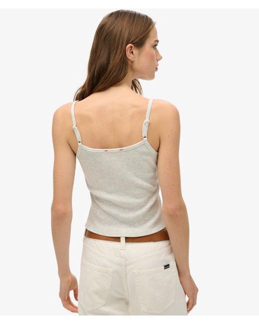 Superdry Natural & Co Athletic Essentials Graphic Button Cami