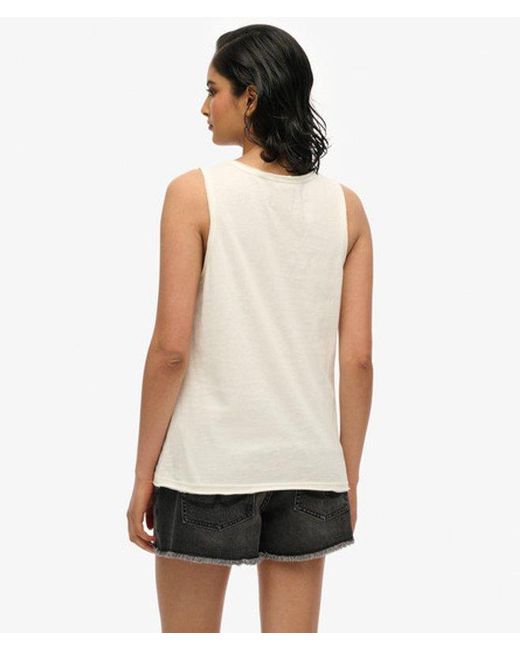 Superdry White & Co Neo Trad Tattoo Scoop Neck Tank Top