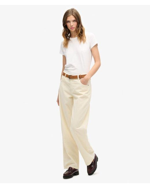 Superdry Natural & Co Vintage Wide Leg Cord Trousers