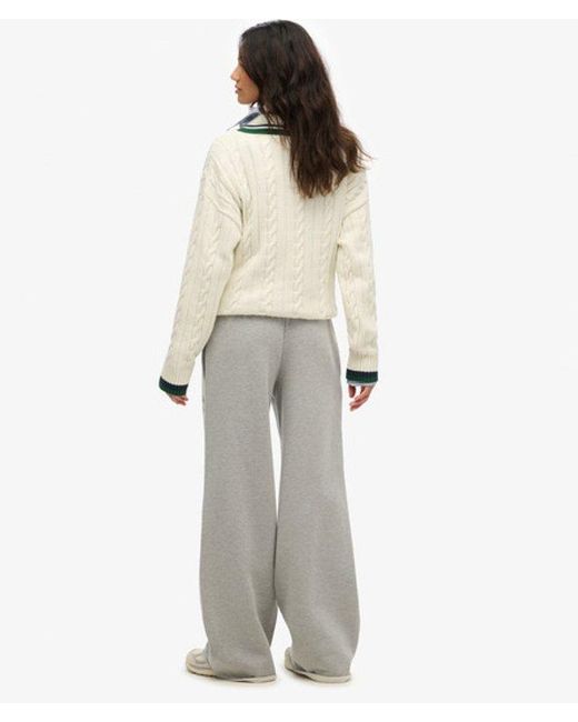 Superdry White & Co Athletic Essentials Wide Leg joggers