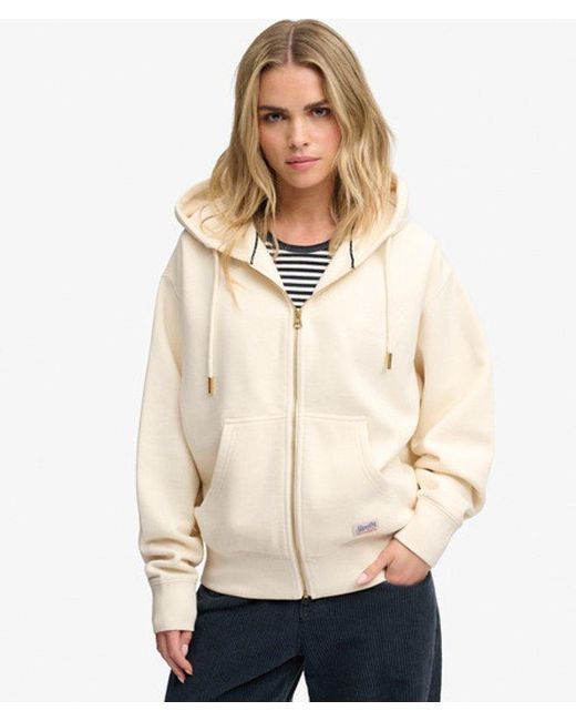 Superdry Natural & Co Luxe Casual Zip Hoodie