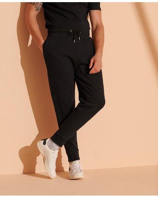Superdry Brown Micro Logo Loose Taper Brushed Jogger for men
