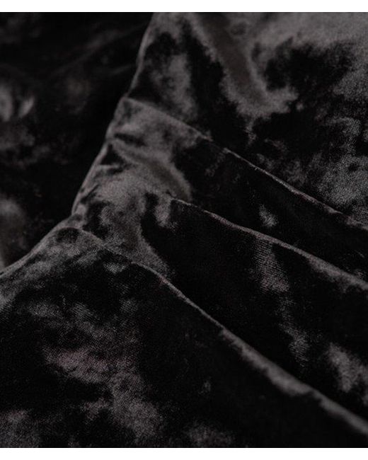 Superdry Black & Co Velvet Maxi Dress
