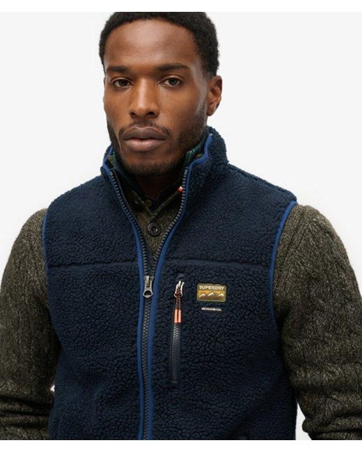 Superdry Blue & Co Outdoor Fleece Gilet for men