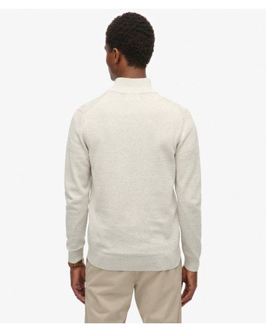 Superdry Natural & Co Essentials Cotton Half Zip Jumper for men