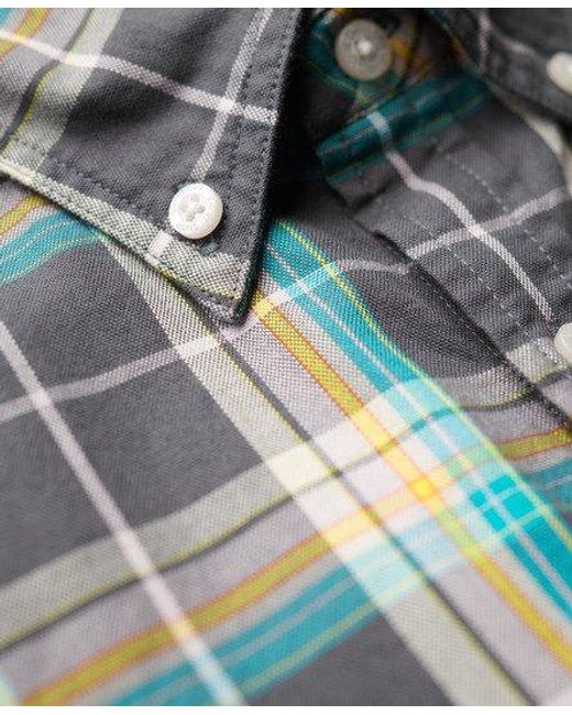 Superdry Blue Lightweight Check Shirt for men