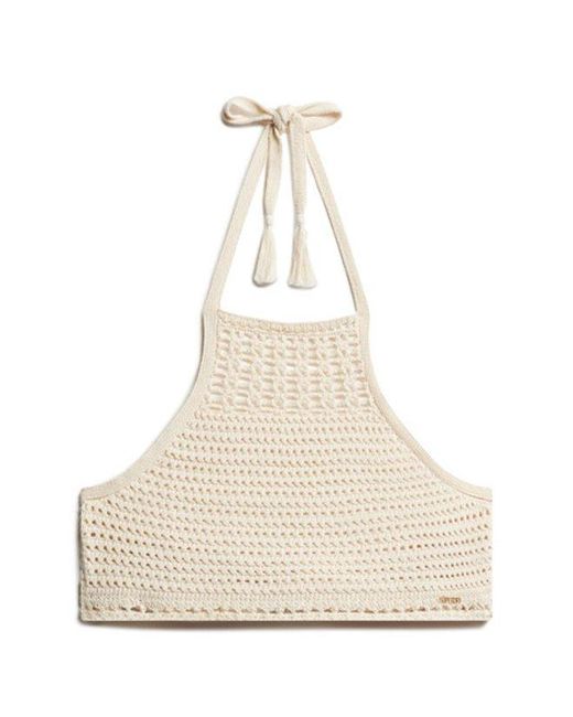 Superdry White & Co Cropped Halter Crochet Top