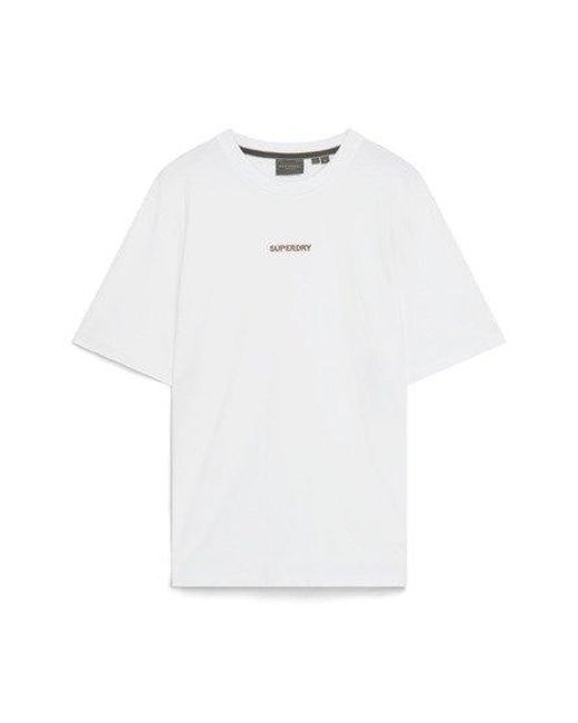T-shirt ample micro logo graphic Superdry pour homme en coloris White